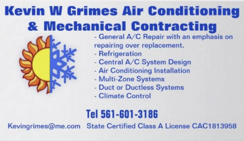 Slide of Kevin W Grimes Air Conditioning & Mechanical Contracting