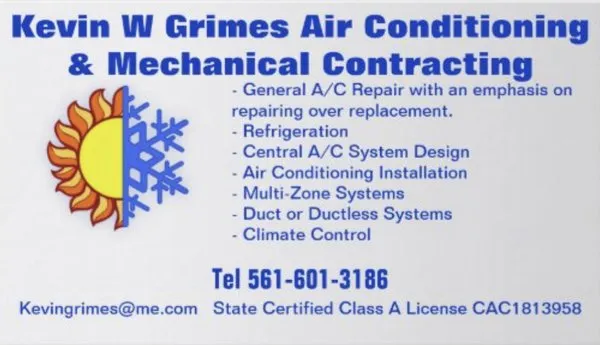 Kevin W Grimes Air Conditioning & Mechanical Contracting Logo