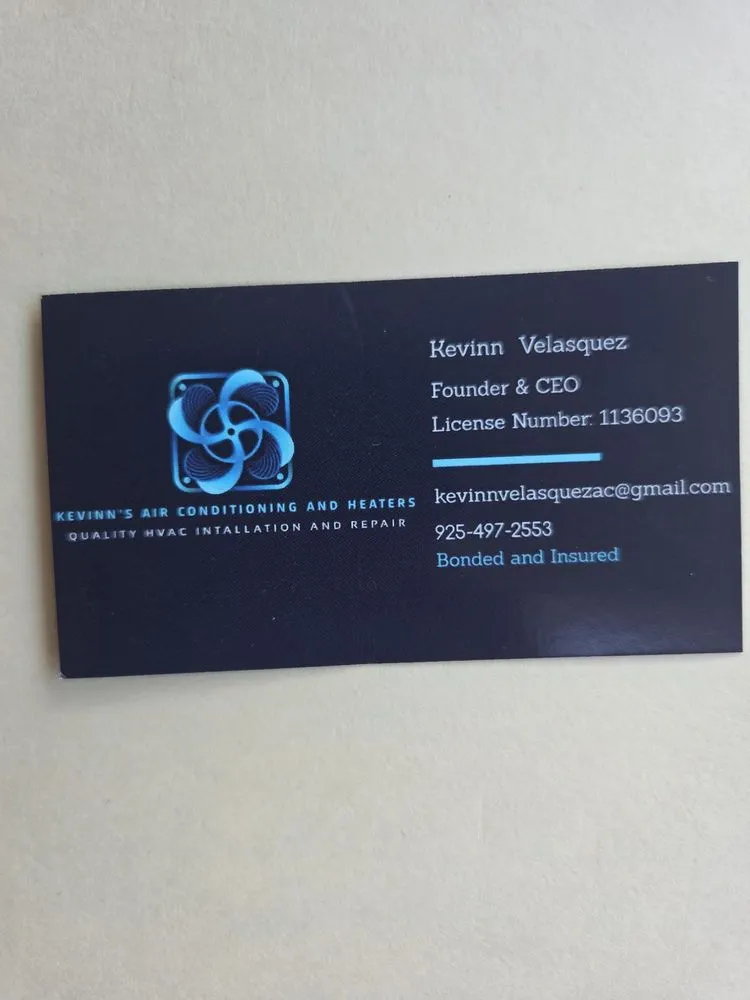 Slide of Kevinn’s Air Conditioning and Heaters