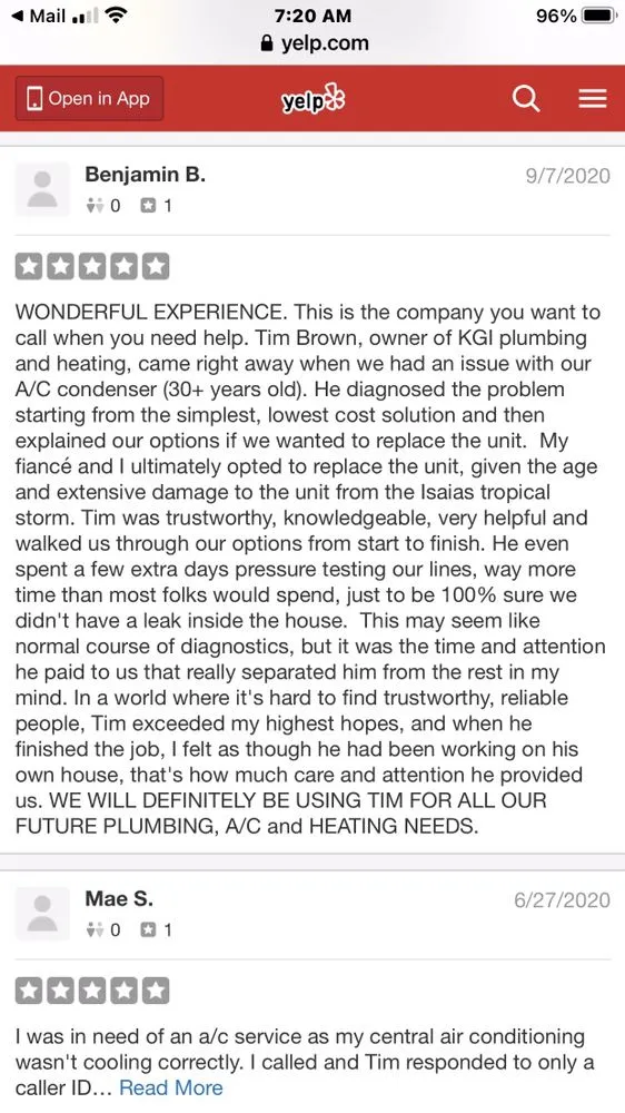 Slide of KGI Plumbing And Heating