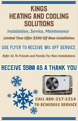 Kings Heating And Cooling Solutions Logo