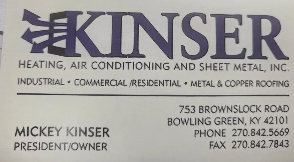 Slide of Kinser Sheet Metal
