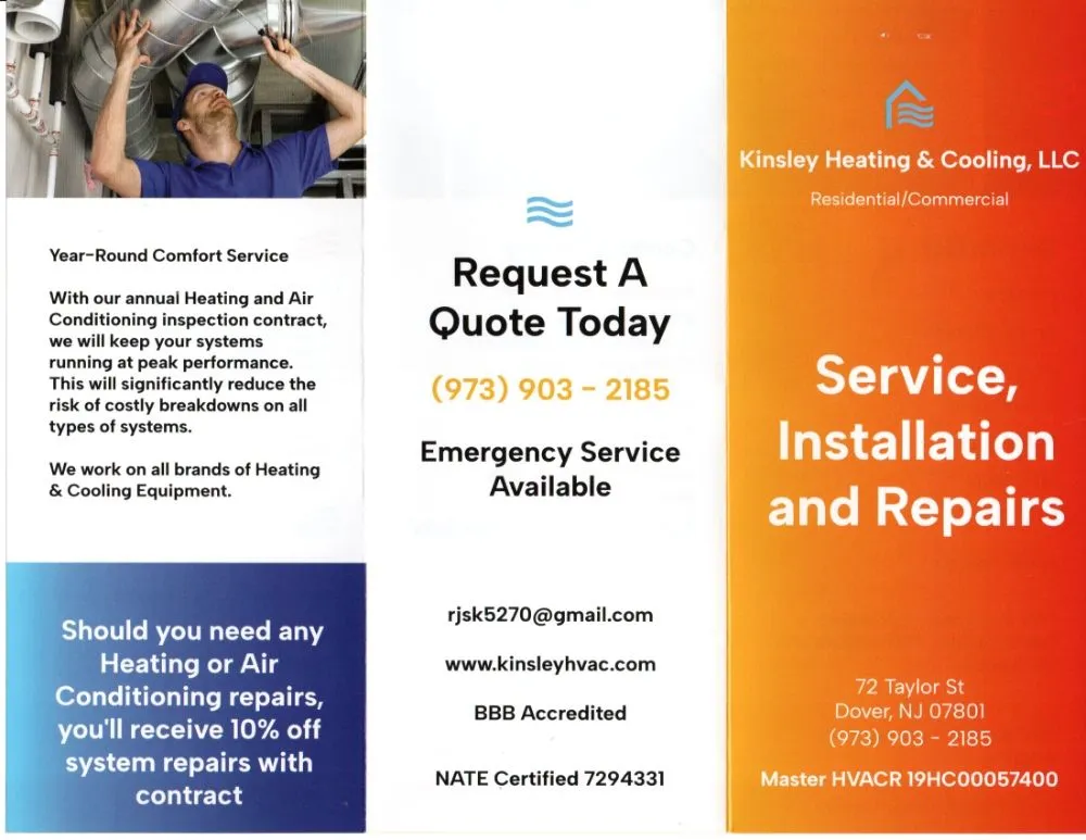 Slide of Kinsley Heating & Cooling