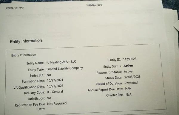 KJ Heating & Air Logo