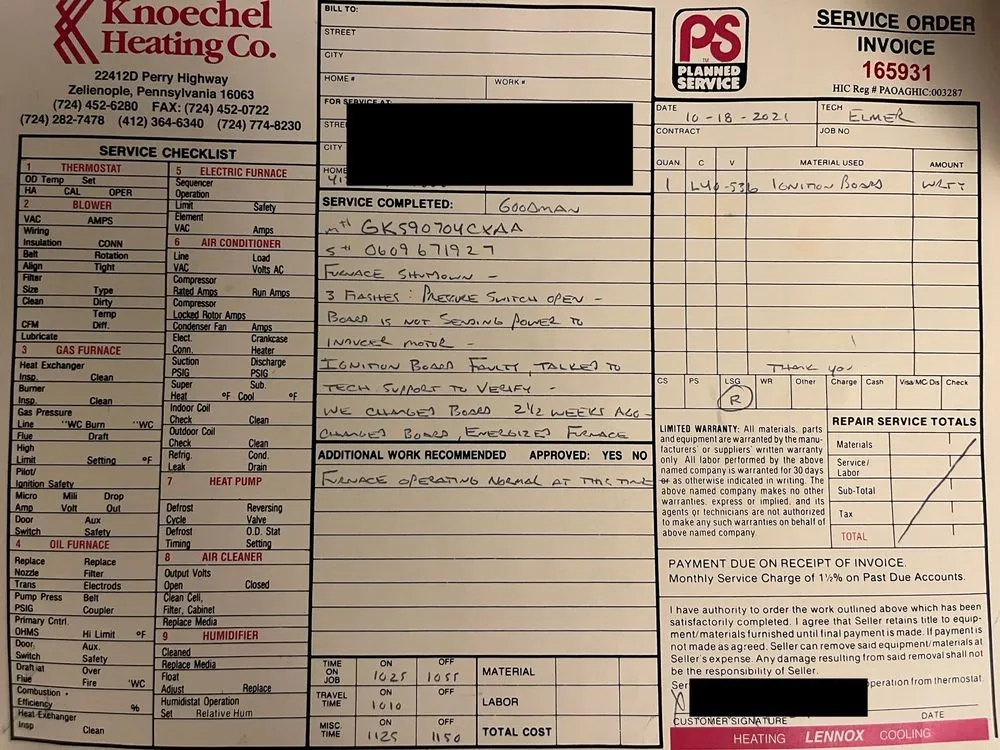 Slide of Knoechel Heating