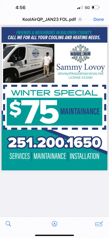 Slide of Kool Air Services