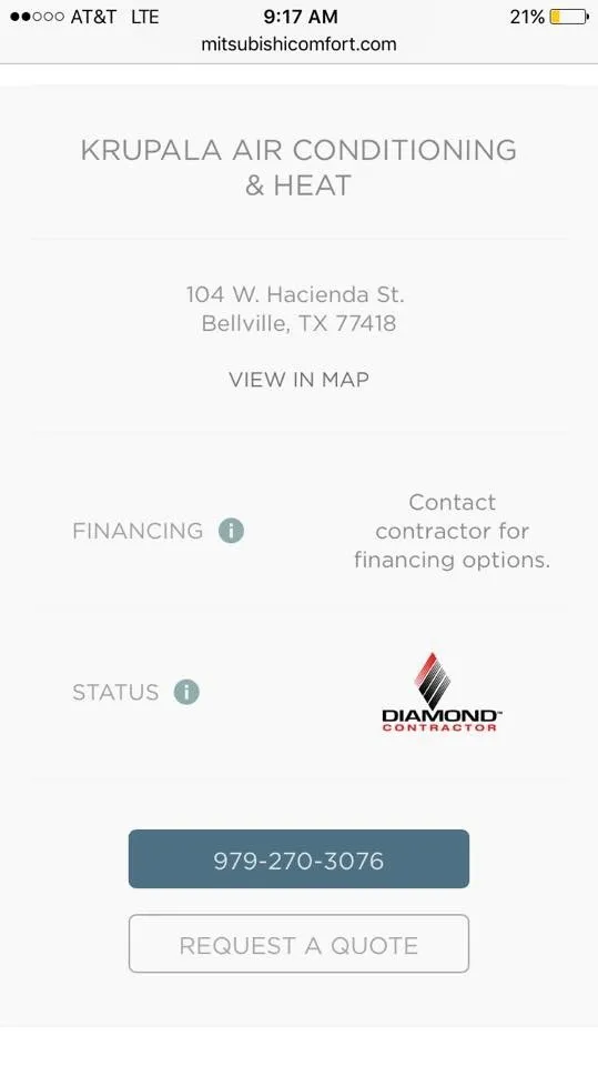 Slide of Krupala Air & Heat