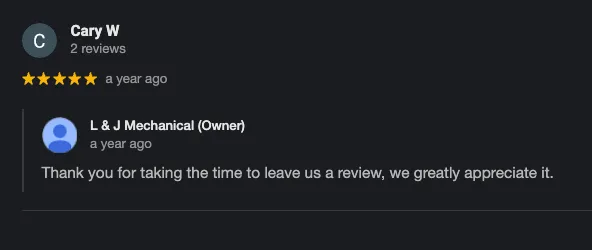 Slide of L & J Mechanical