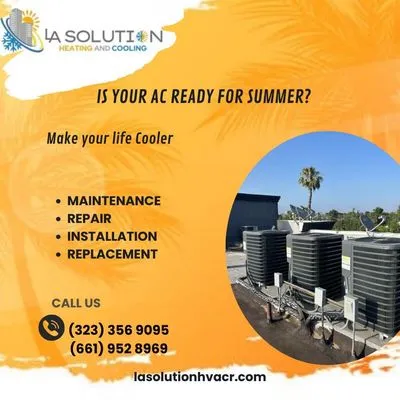 LA Solution Heating and Cooling Logo