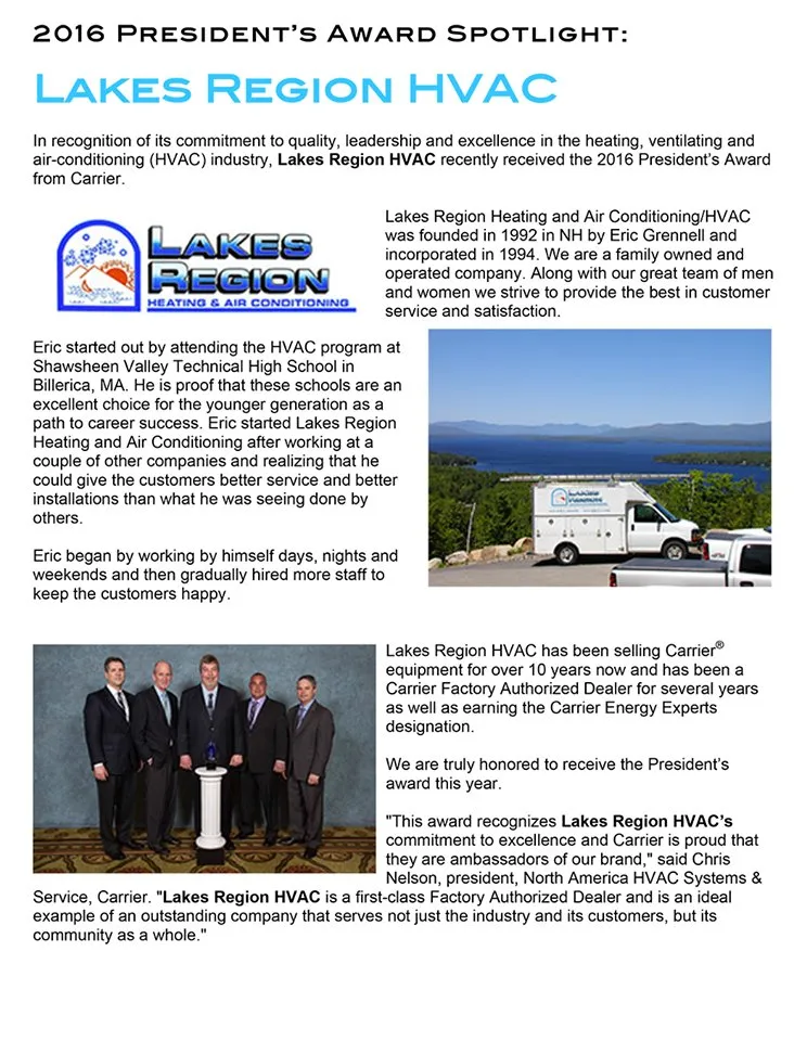 Slide of Lakes Region Heating and Air Conditioning