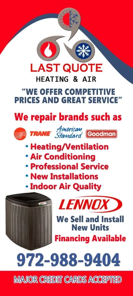 Slide of Last Quote Heating & Air