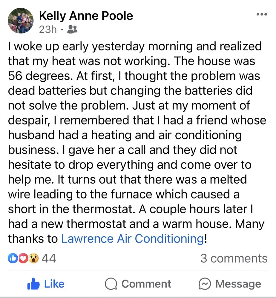 Slide of Lawrence Air Conditioning & Heating