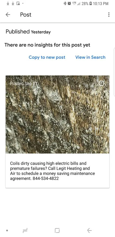 Slide of Legit Heating and Air