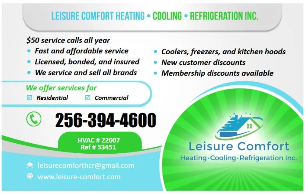 Slide of Leisure Comfort Heating Cooling and Refrigeration