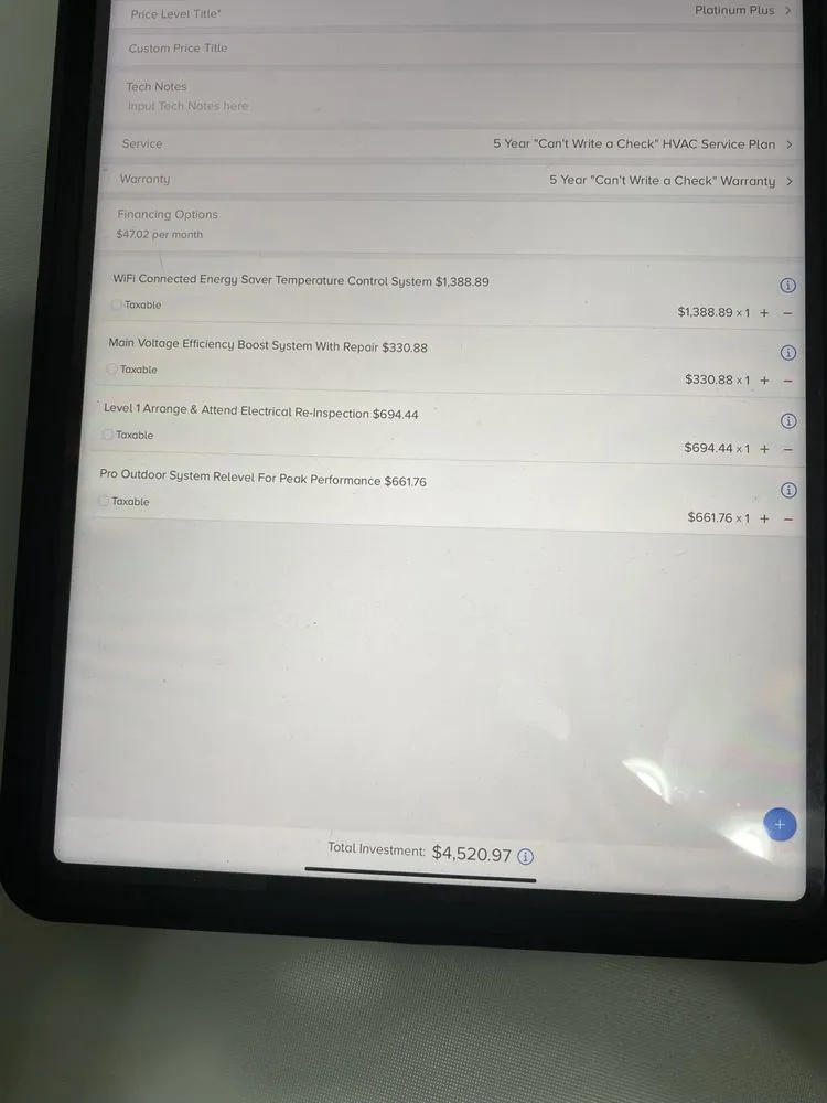 Slide of Lickety Split AC, Plumbing & Electric