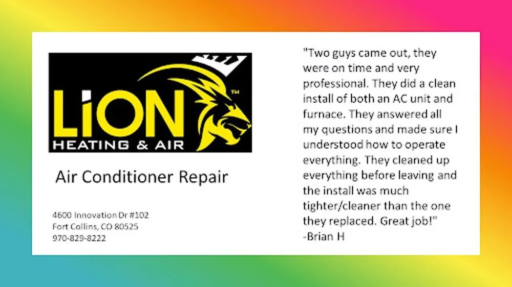 Slide of Lion Heating & Air