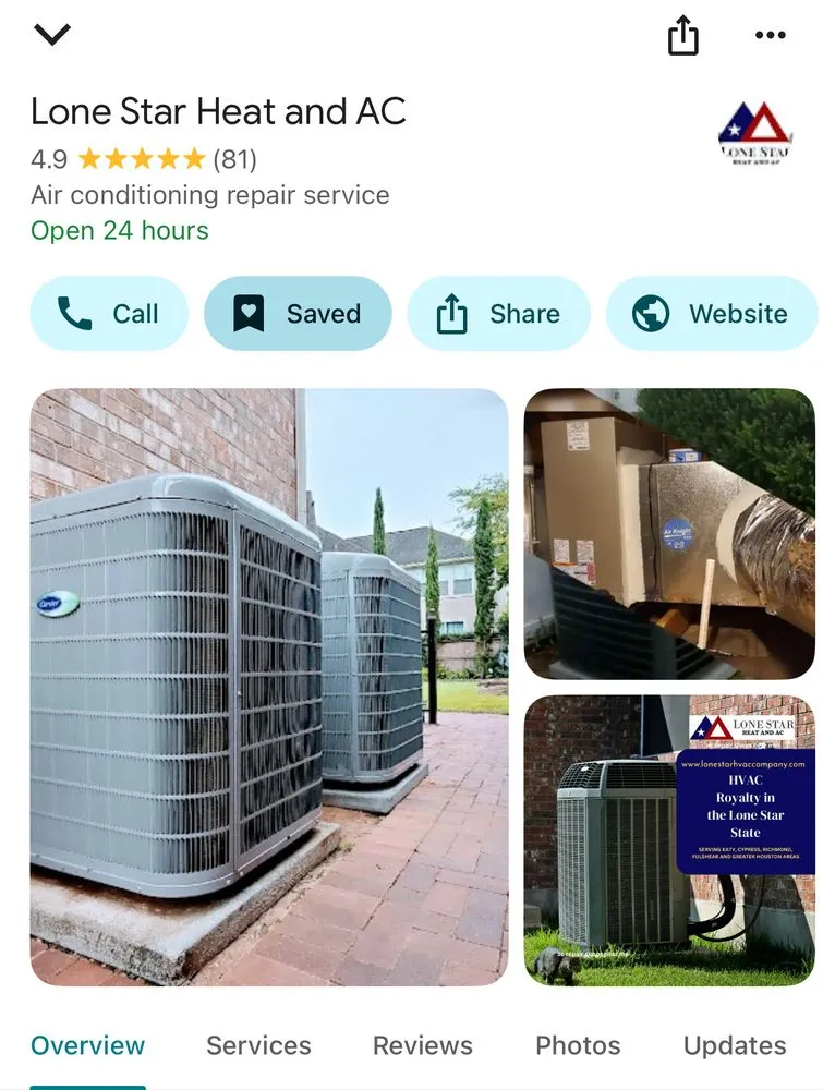 Slide of Lone Star Heat and AC