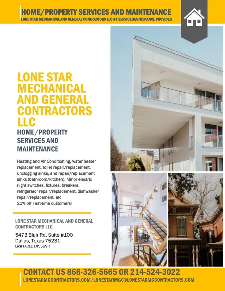 Slide of Lone Star Mechanical and General Contractors