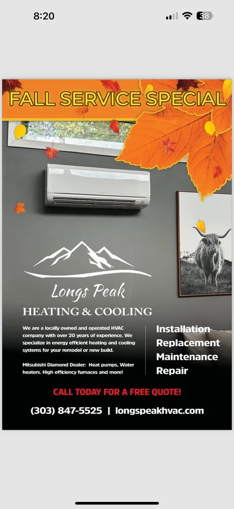 Slide of Longs Peak Heating & Cooling