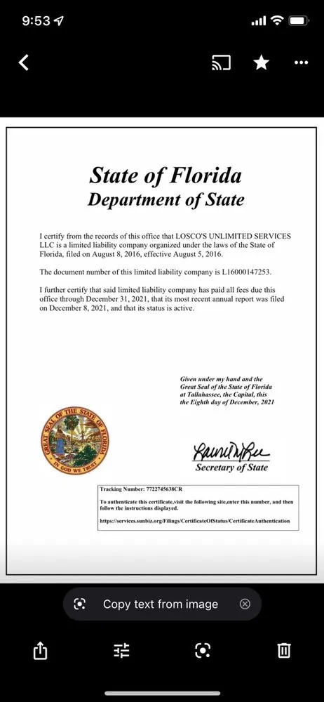 Slide of Losco's Unlimited Services