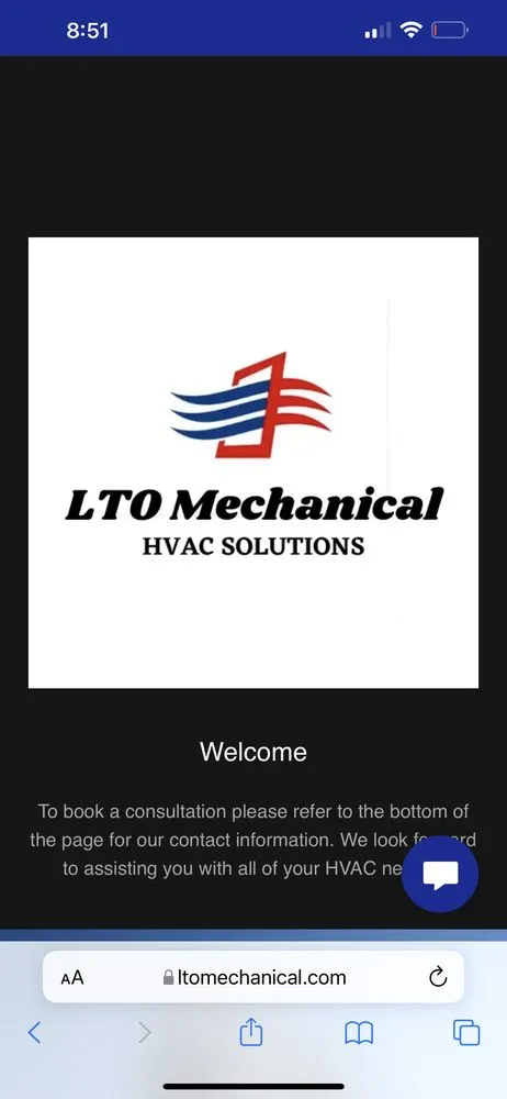 Slide of LTO Mechanical HVAC Solutions