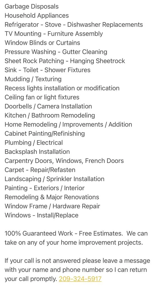 Slide of Lua’s Handyman Services
