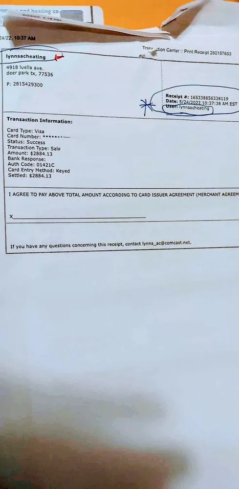 Slide of Lynn's AC & Heating Company