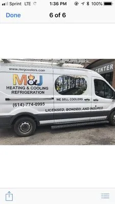 M & J Heating & Cooling Refrigeration Logo
