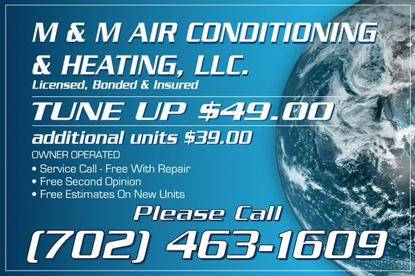 M & M Air Conditioning & Heating Logo