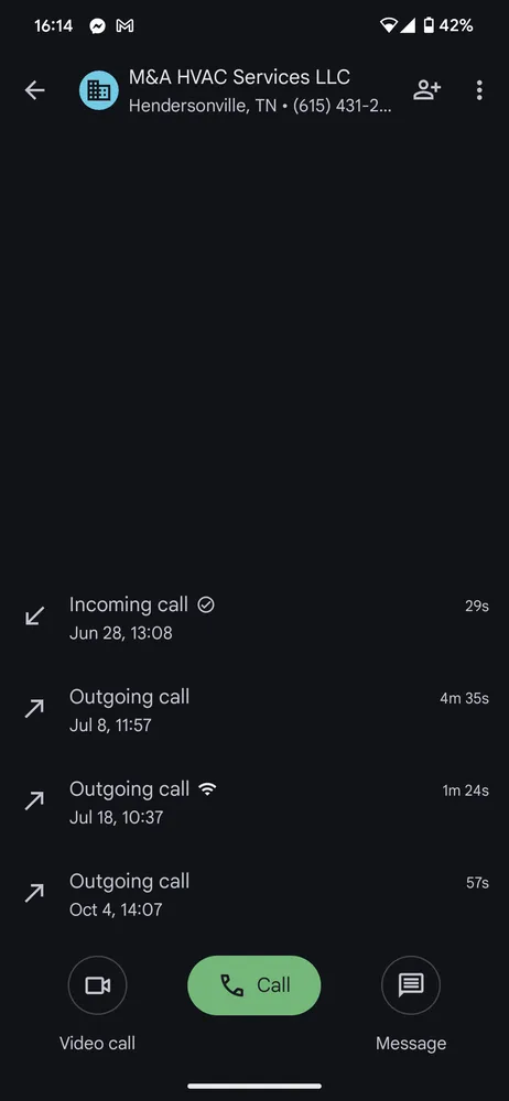 Slide of M&A HVAC Services