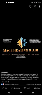 Mace Heating And Air Logo
