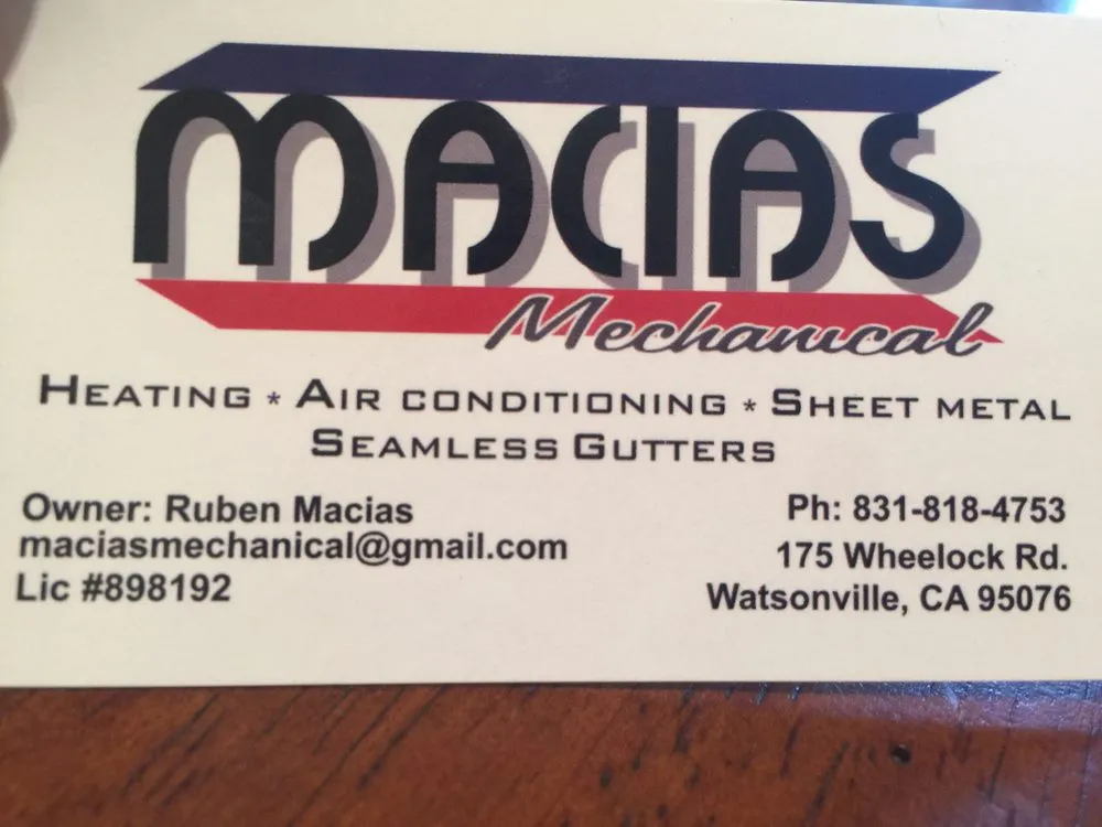 Slide of Macias Mechanical