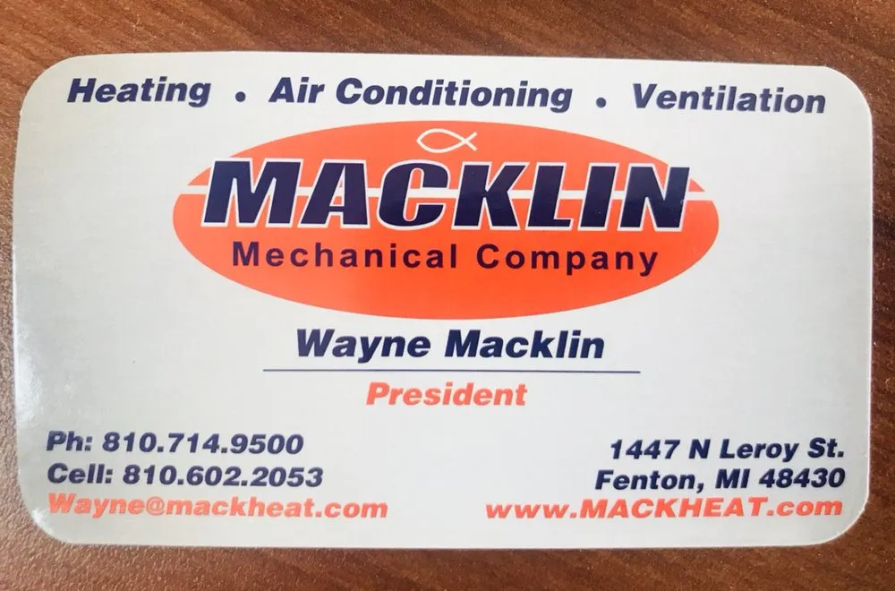 Slide of Macklin Heating and Cooling