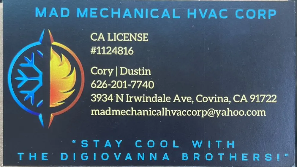 Slide of MAD Mechanical HVAC