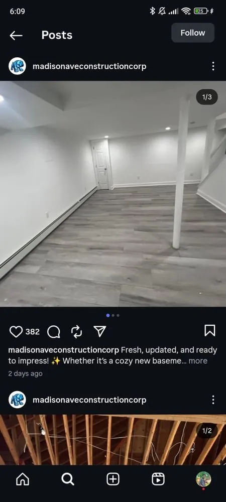 Slide of Madison Ave Construction