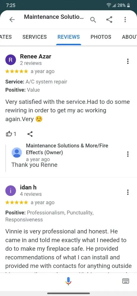 Slide of Maintenance Solutions and More