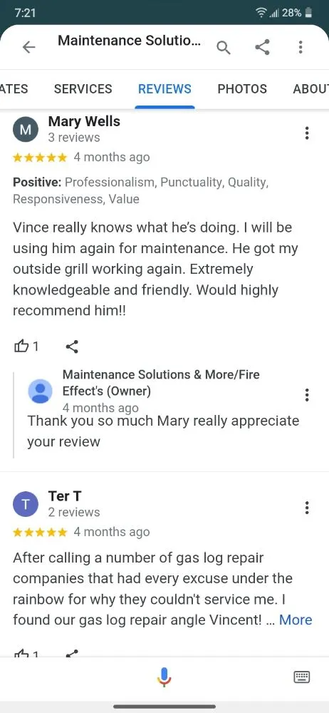 Slide of Maintenance Solutions and More