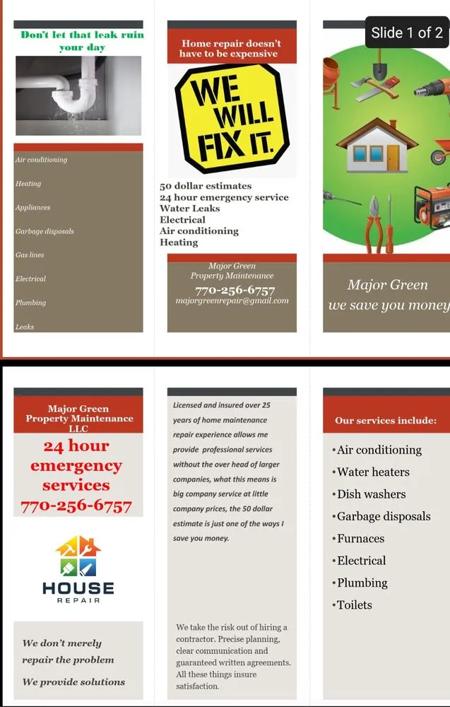 Slide of Major Green Property Solutions