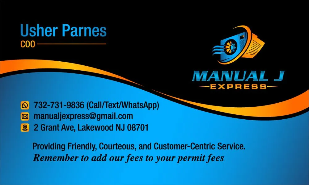 Slide of Manual J Express