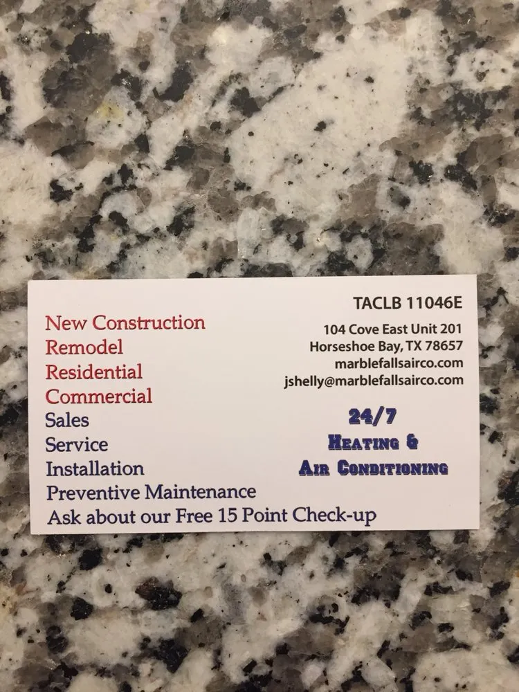 Slide of Marble Falls AirCo