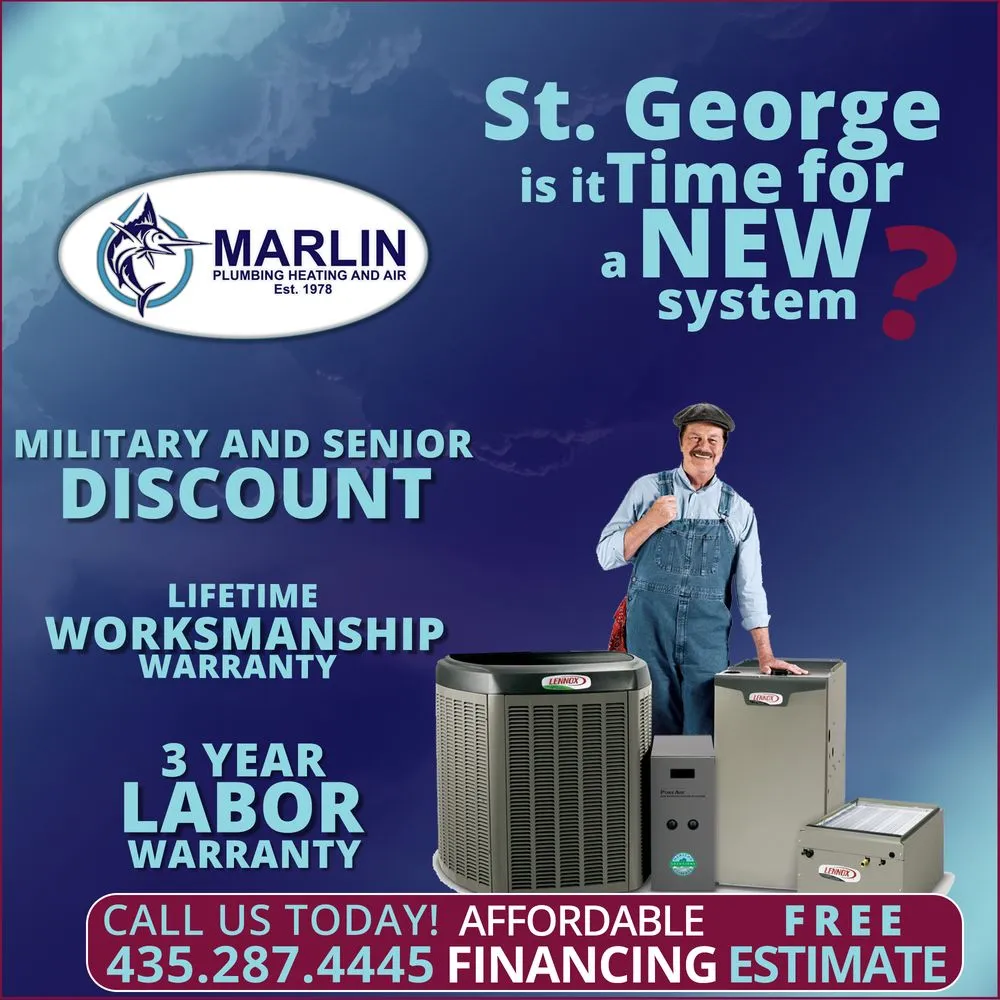 Reliable AC repair same-day service in St. George, UT by Marlin Plumbing Heating and Air