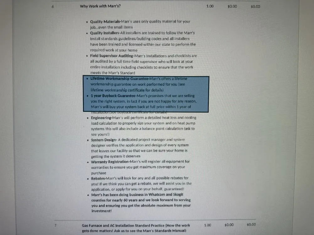 Slide of Marr's Heating & Air Conditioning