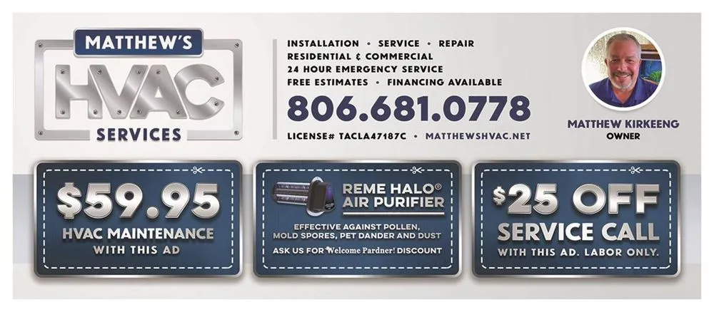 Slide of Matthew's HVAC Services Heating & Air Conditioning