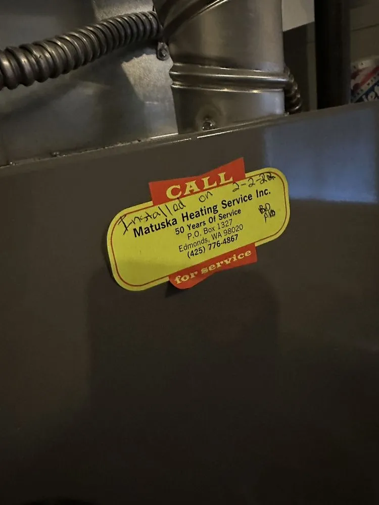 Slide of Matuska Heating Service