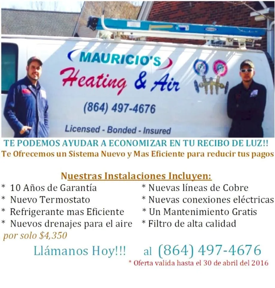 Slide of Mauricio's Heating & Air