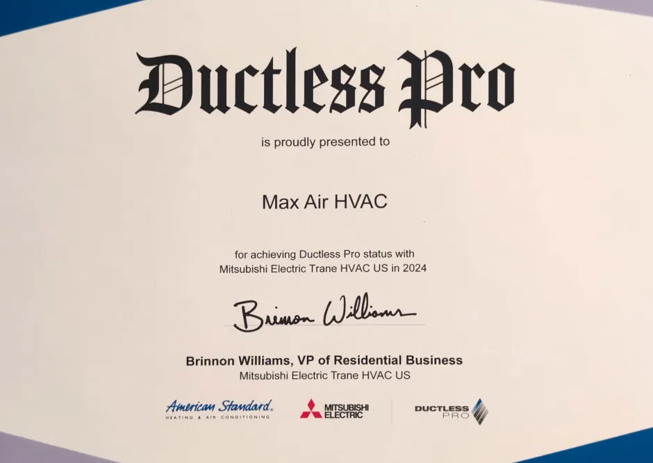 Slide of MAX AIR HVAC