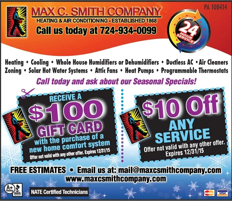 Professional heating repair in Wexford, PA - Max C Smith Co