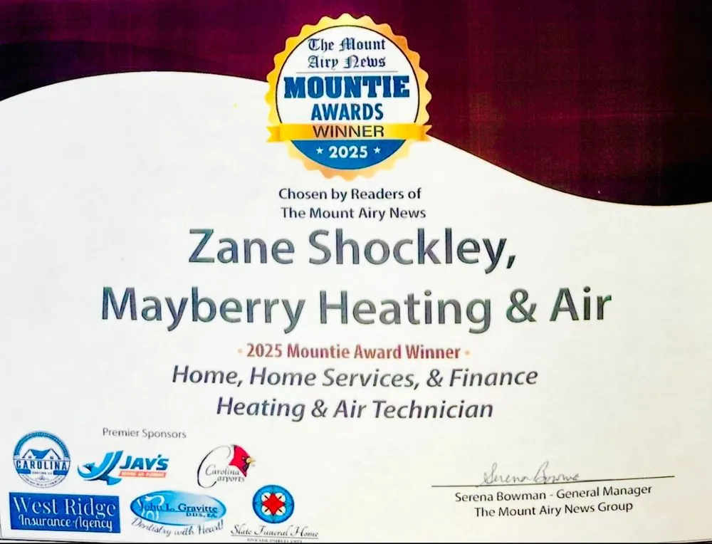 Slide of Mayberry Heating & Air Conditioning