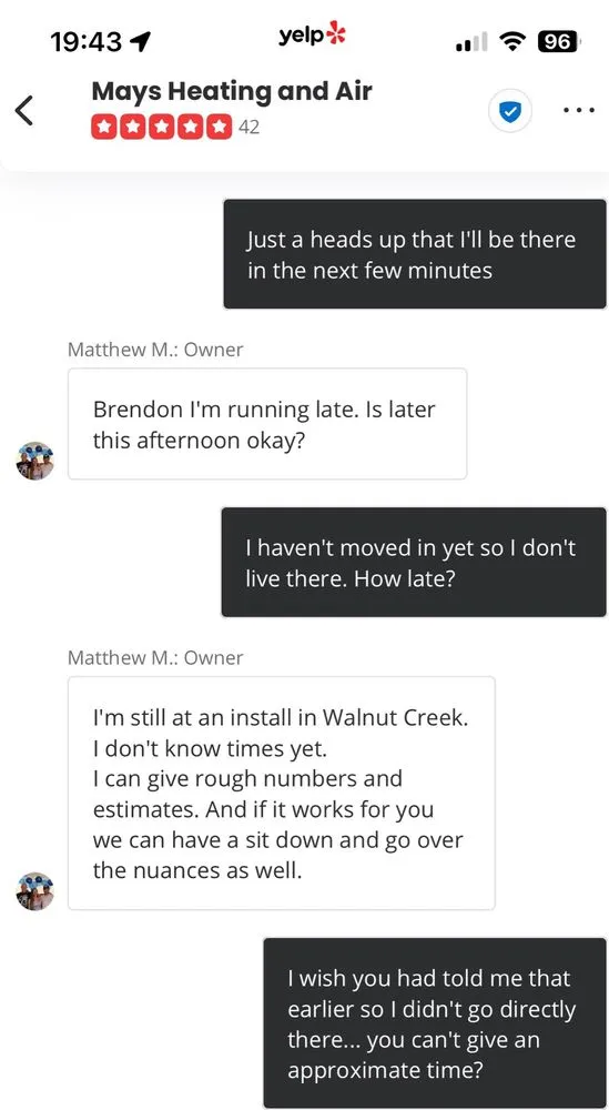 Slide of Mays Heating and Air