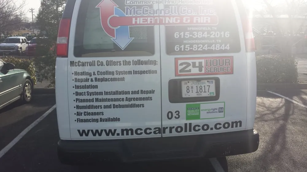 Slide of McCarroll Heating and Air